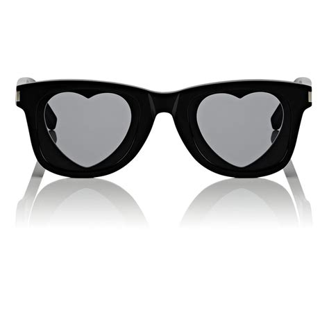 ysl sl51|Saint Laurent Classic SL 51 Heart/f Sunglasses 001 Black 100.